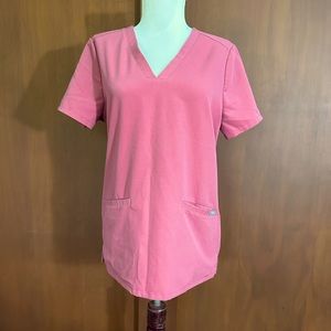 Figs mauve scrub top